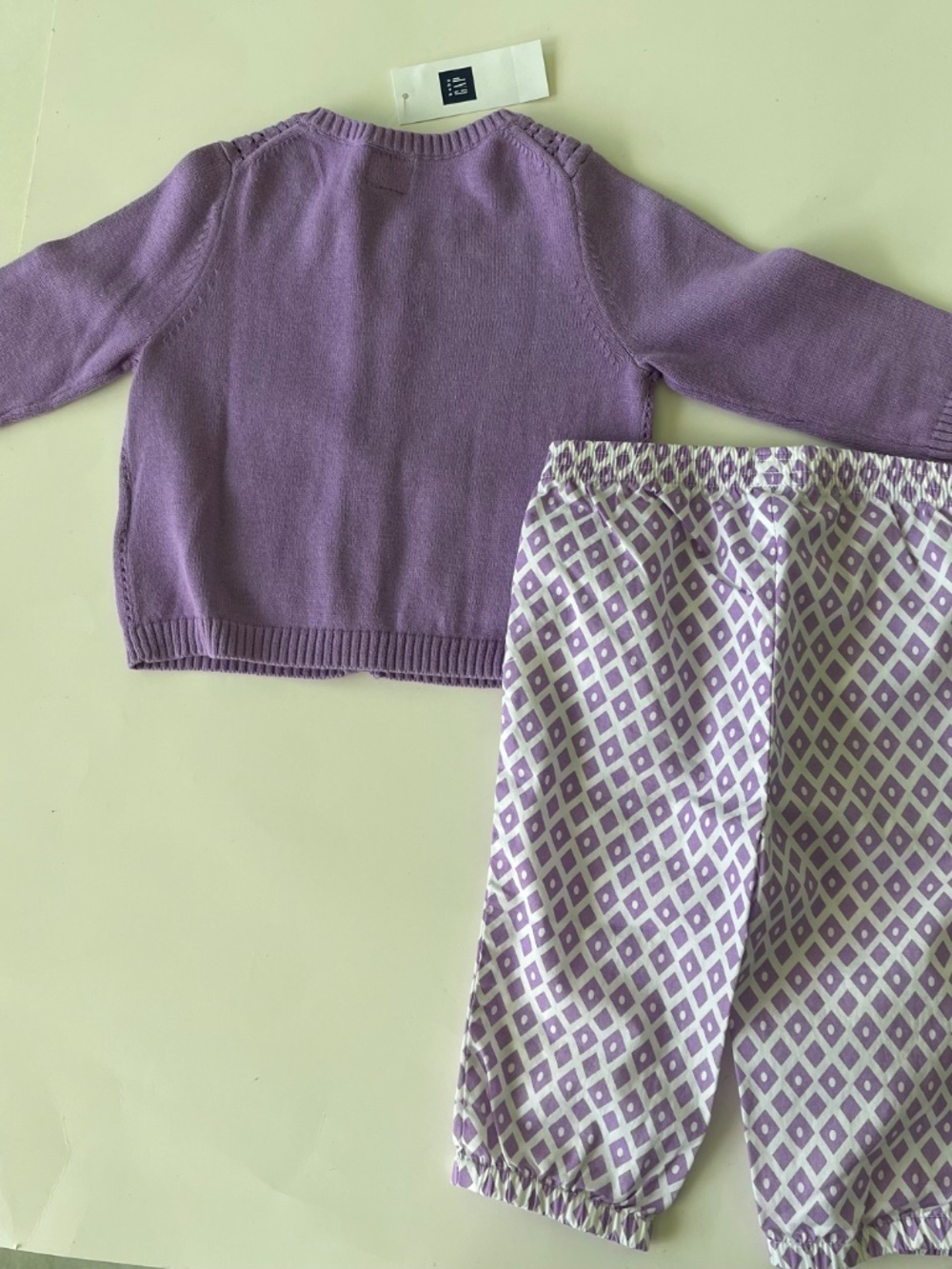 Baby gap girls sweater cardigan and pants Set 3-6 months NEW - Picture 2 of 15